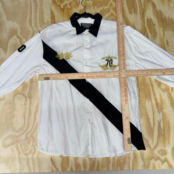 Vintage y2k brooklyn express polo embroidered button up tee - Picture 3 of 4